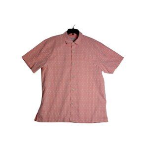 Tommy Bahama Coconut Point Pink Button Down Hawaiian Floral Shirt Mens Large